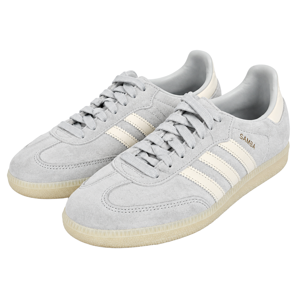 Adidas Samba Grey Blue Suede Sneakers 1