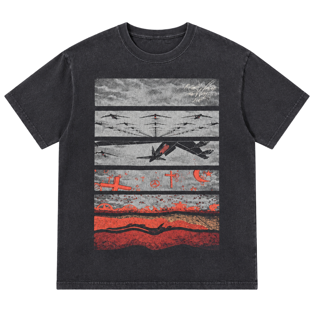Roger Waters The Wall T-Shirt Large Hanes Heavyweight Goodnight Blue Sky 1