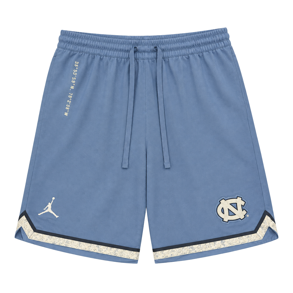 Jordan UNC Tar Heels Basketball Shorts Size L Blue Mesh 1