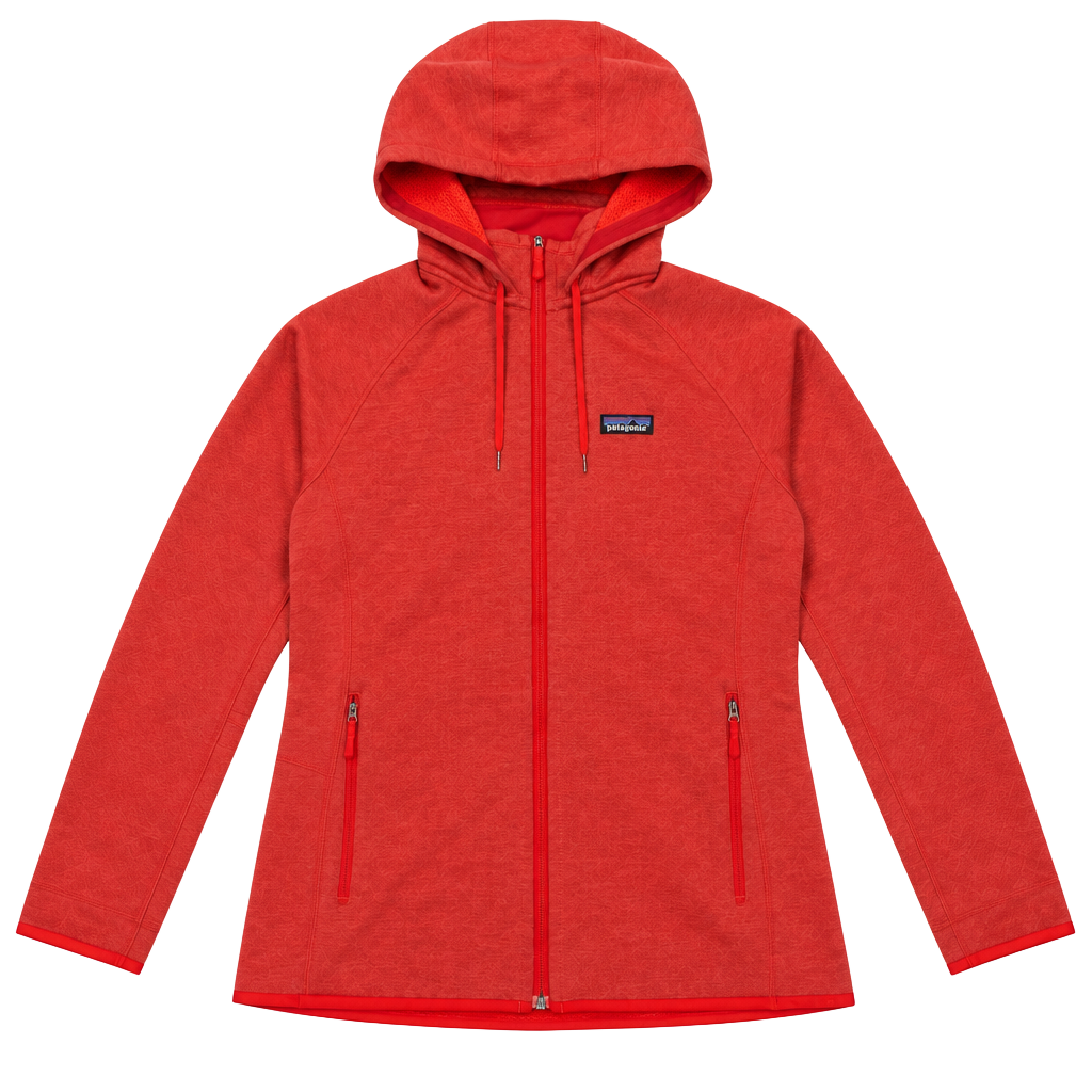 Patagonia Performance Better Sweater Hoody Size L Red Fleece 1