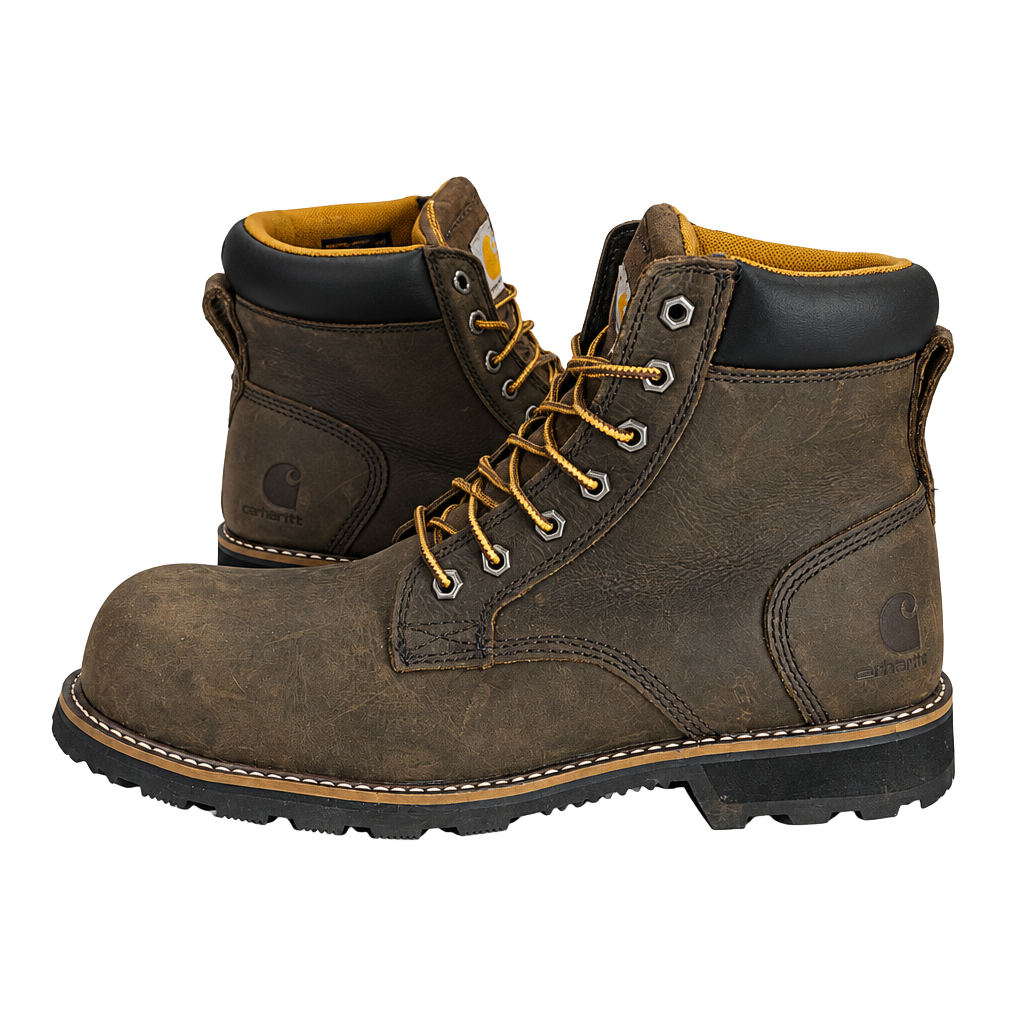 Carhartt Frontier 6" Boot Size 10.5M Brown Water Resistant Work Boots 1