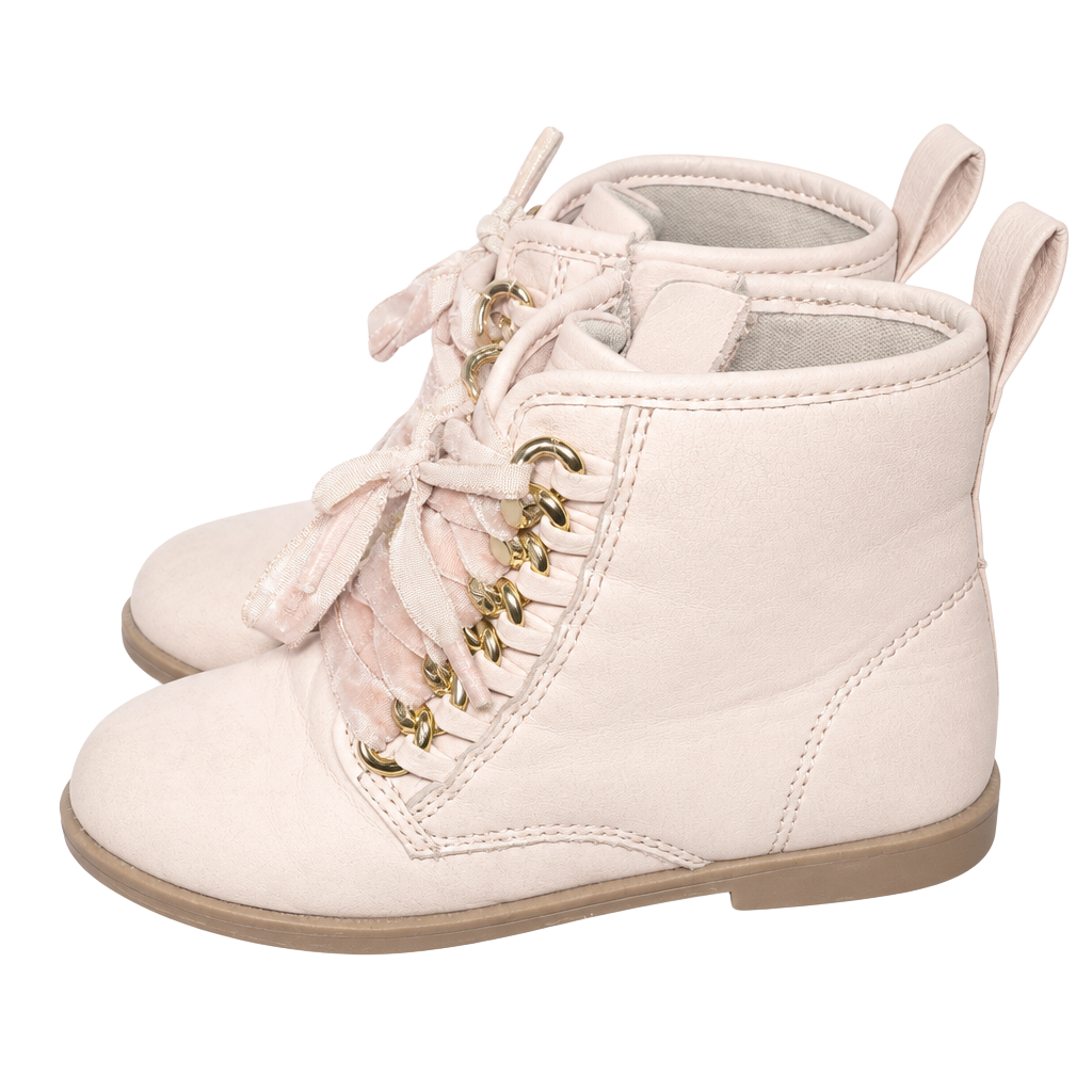Wonder Nation Toddler Girls Chain Loop Combat Boots Size 6 1
