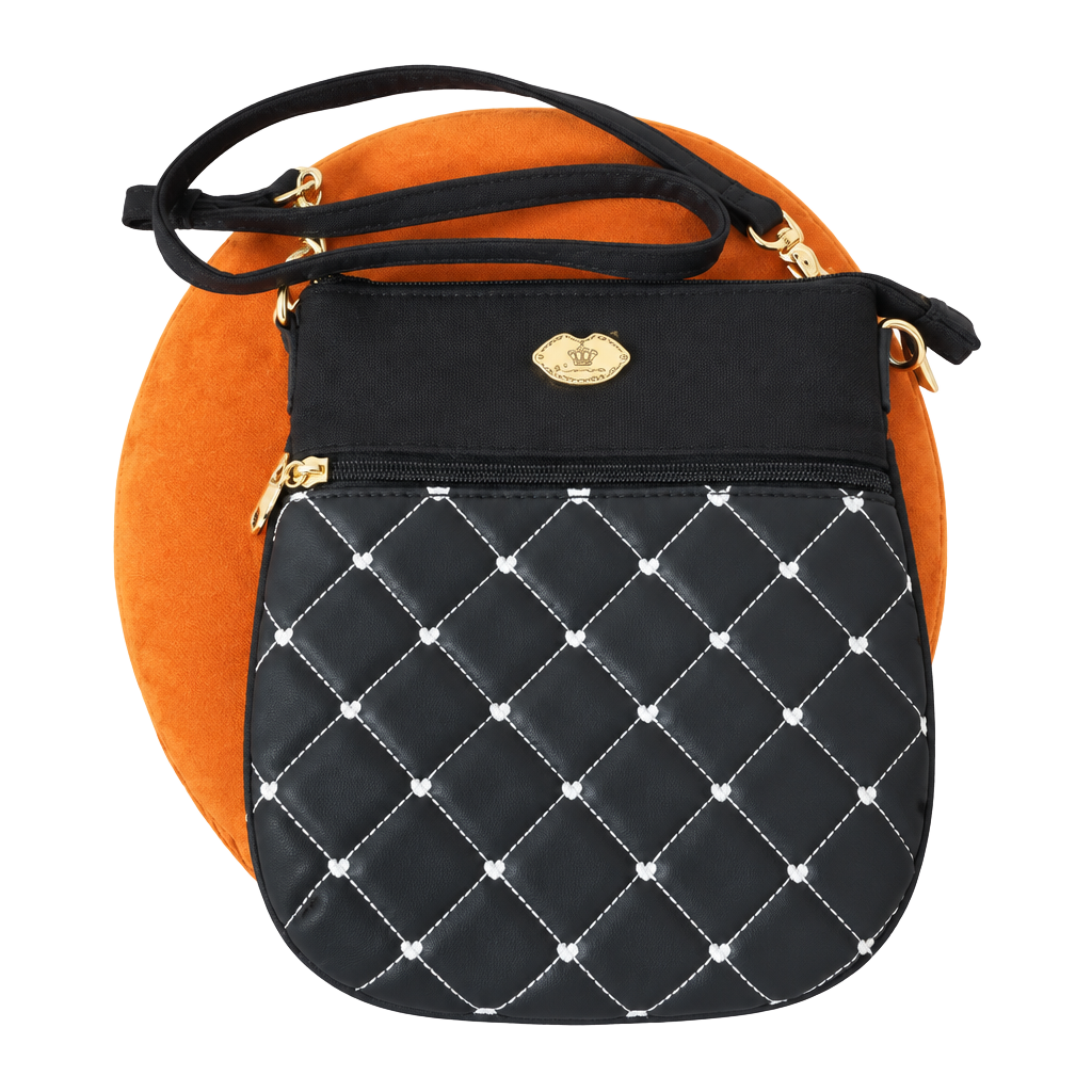 Luv Betsey by Betsey Johnson Quilted Crossbody Handbag Black 1