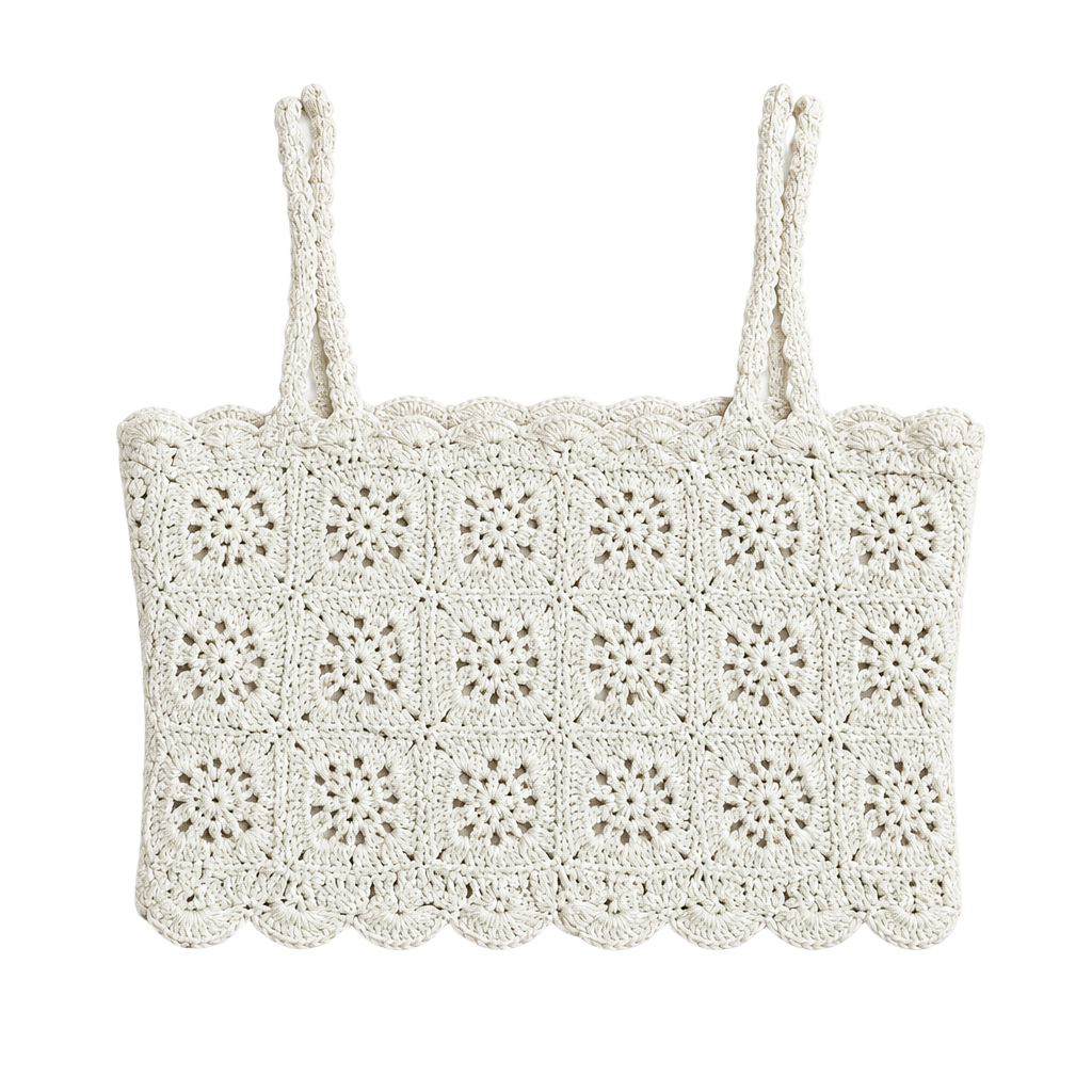 Brass Plum Knitted White Crop top - M 1