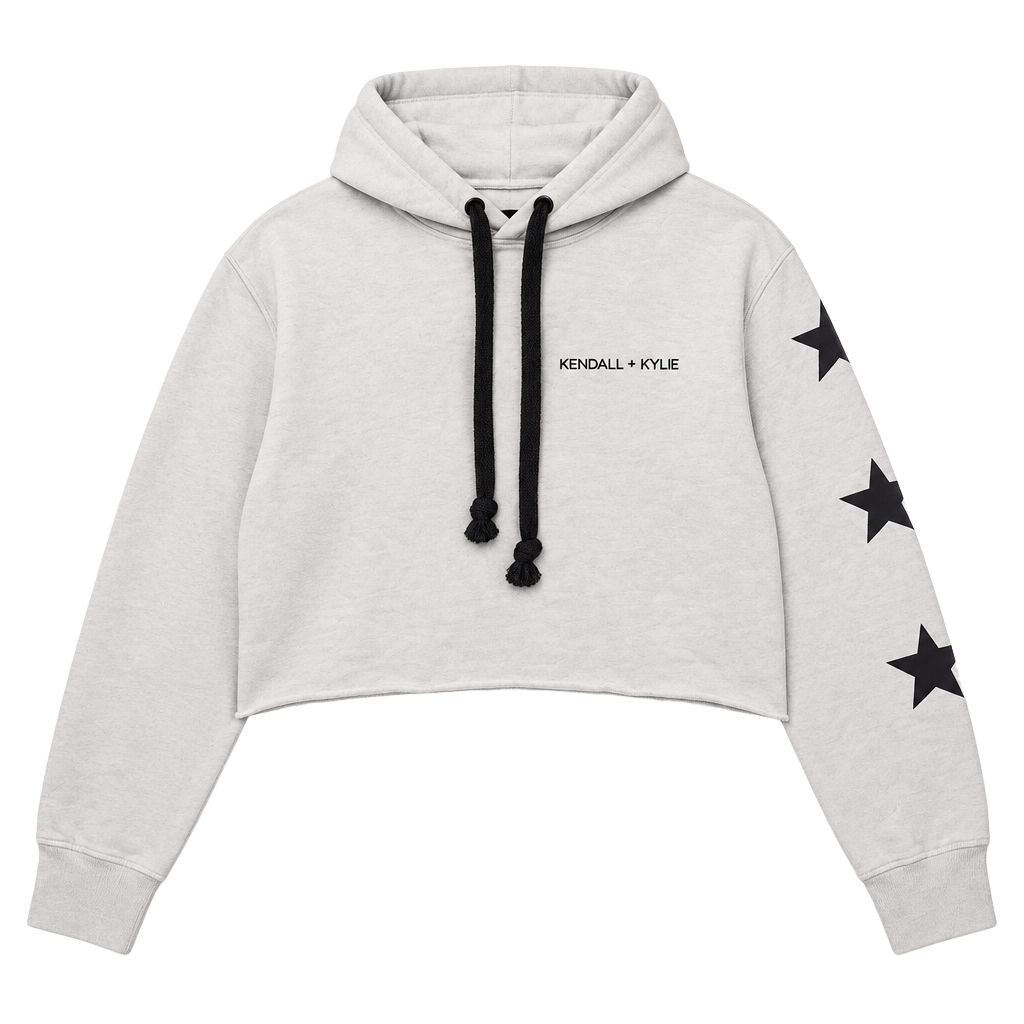Kendall and Kylie Cropped Hooded Sweatshirt - M 1