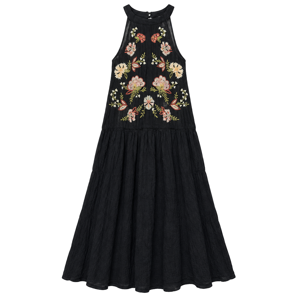Super cute halter neck - off shoulder - navy dress -M 1