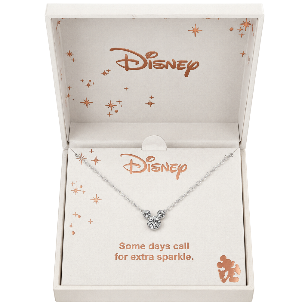 Disney Mickey Mouse Crystal Contemporary Sparkle Necklace in Original Box 1