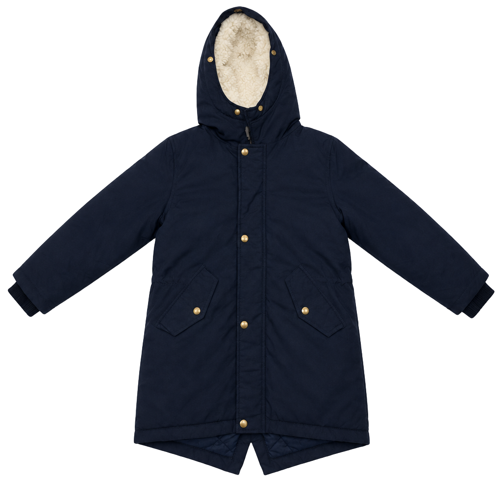 J. Crew Outerwear Parka Jacket Size M Navy Blue PrimaLoft Hooded 1