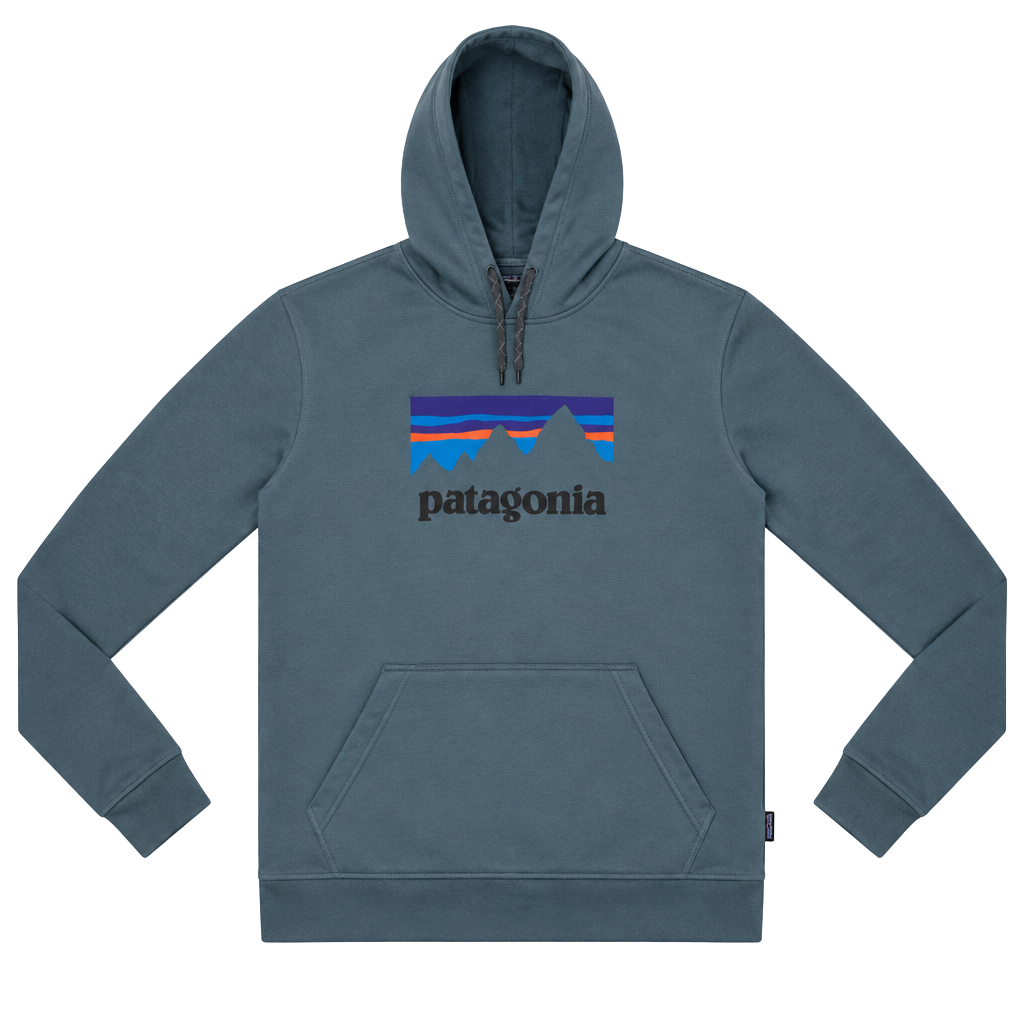 Patagonia Logo Uprisal Hooded Sweatshirt Size XL Blue 1