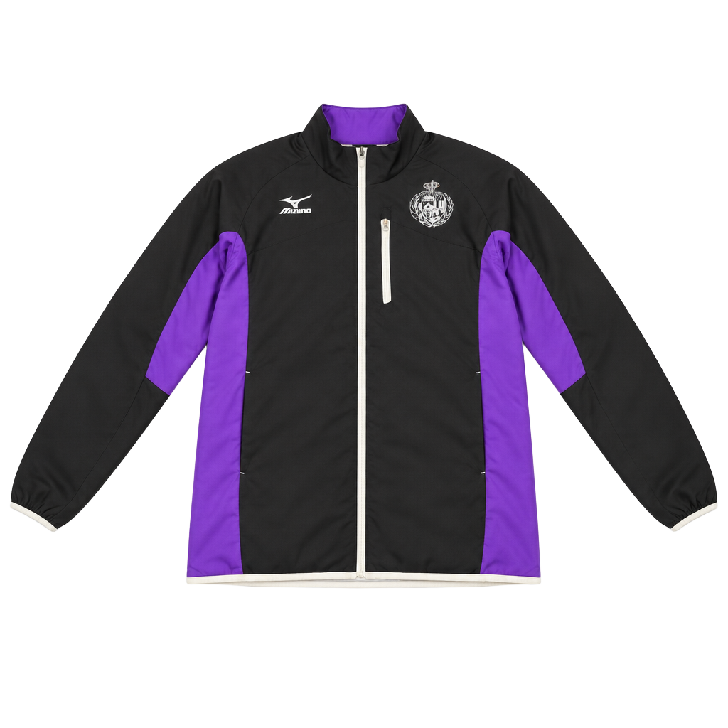 Mizuno Japan Cup 2016 Full Zip Jacket Size 2XL Black Purple 1