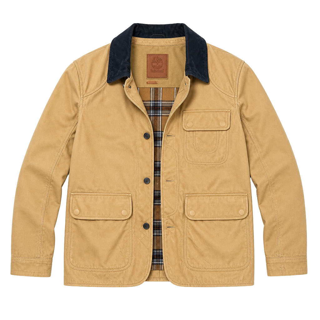 Timberland Leather Barn Jacket Size L/G Tan 1