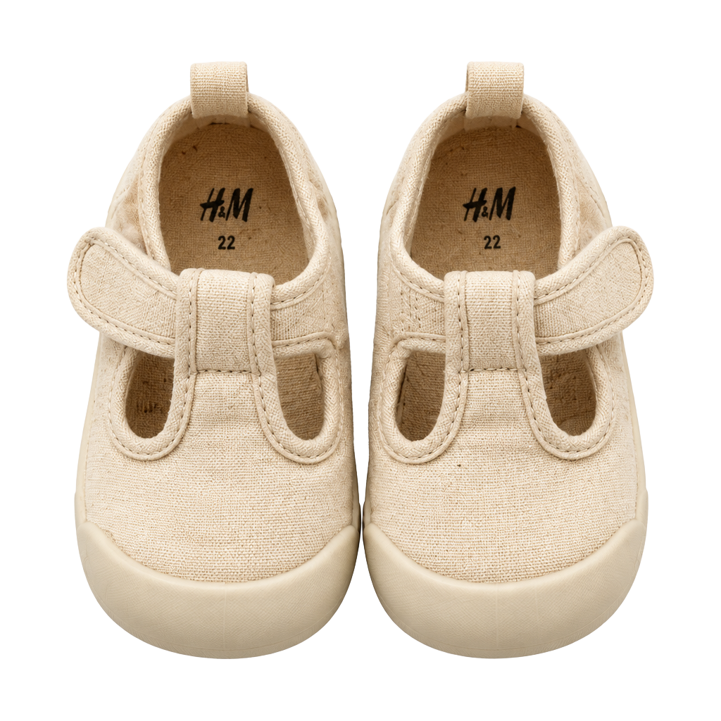 H&M Canvas T-Bar Shoes Size 22 Pink 1