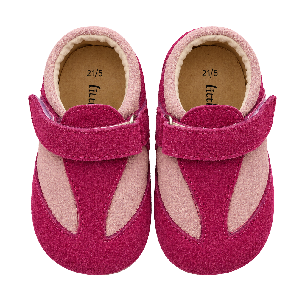 Little Soles Toddler Shoes Size 21.5 Pink Leather 1