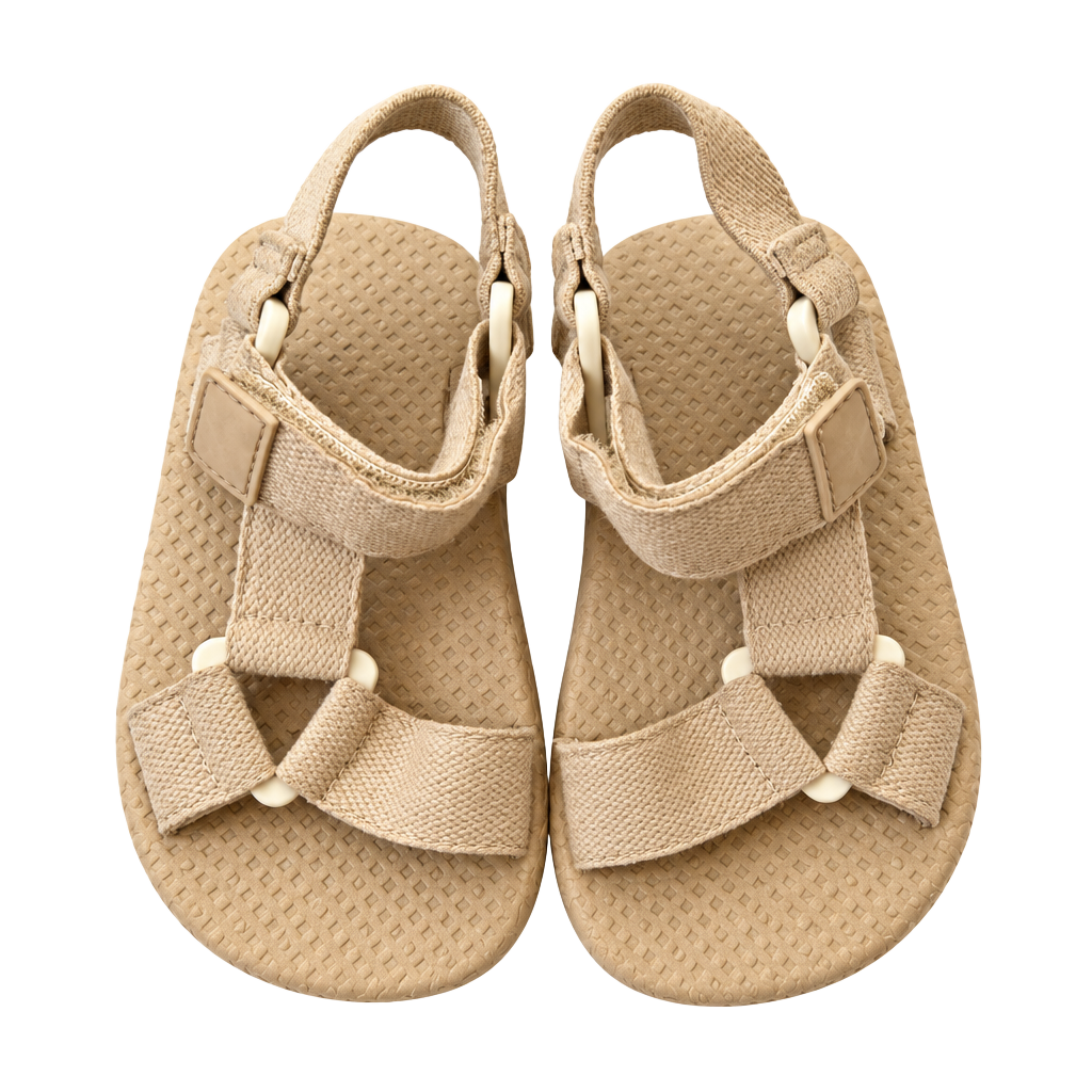 Zara Sandals Beige Canvas Strappy
1