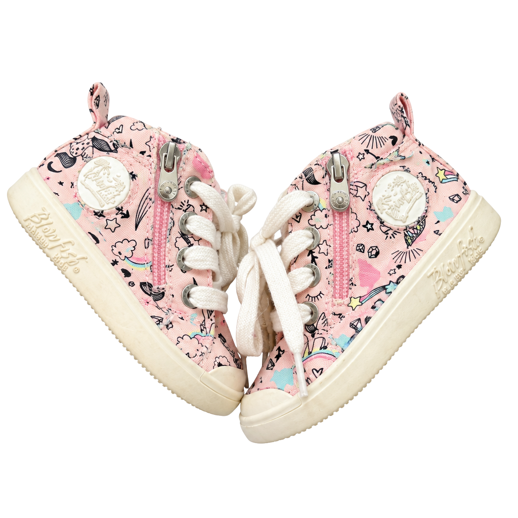 Blowfish Malibu Kids High Top Sneakers Pink Size 6 1