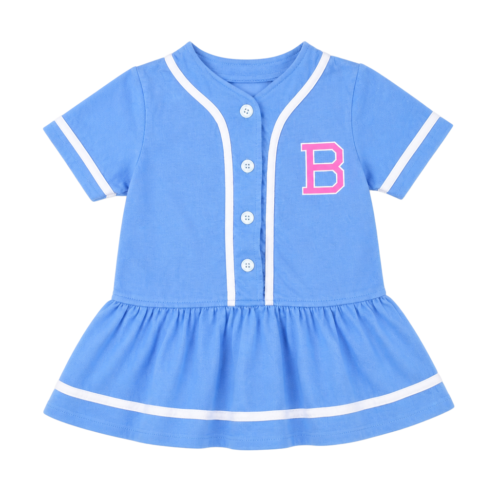 Vintage Baby Beluga New York Blue Baseball Dress 1