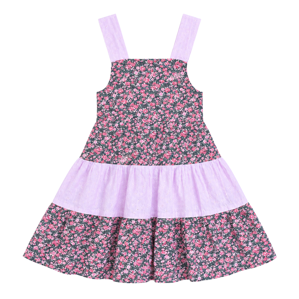 Vintage Handmade Tiered Floral Dress 1