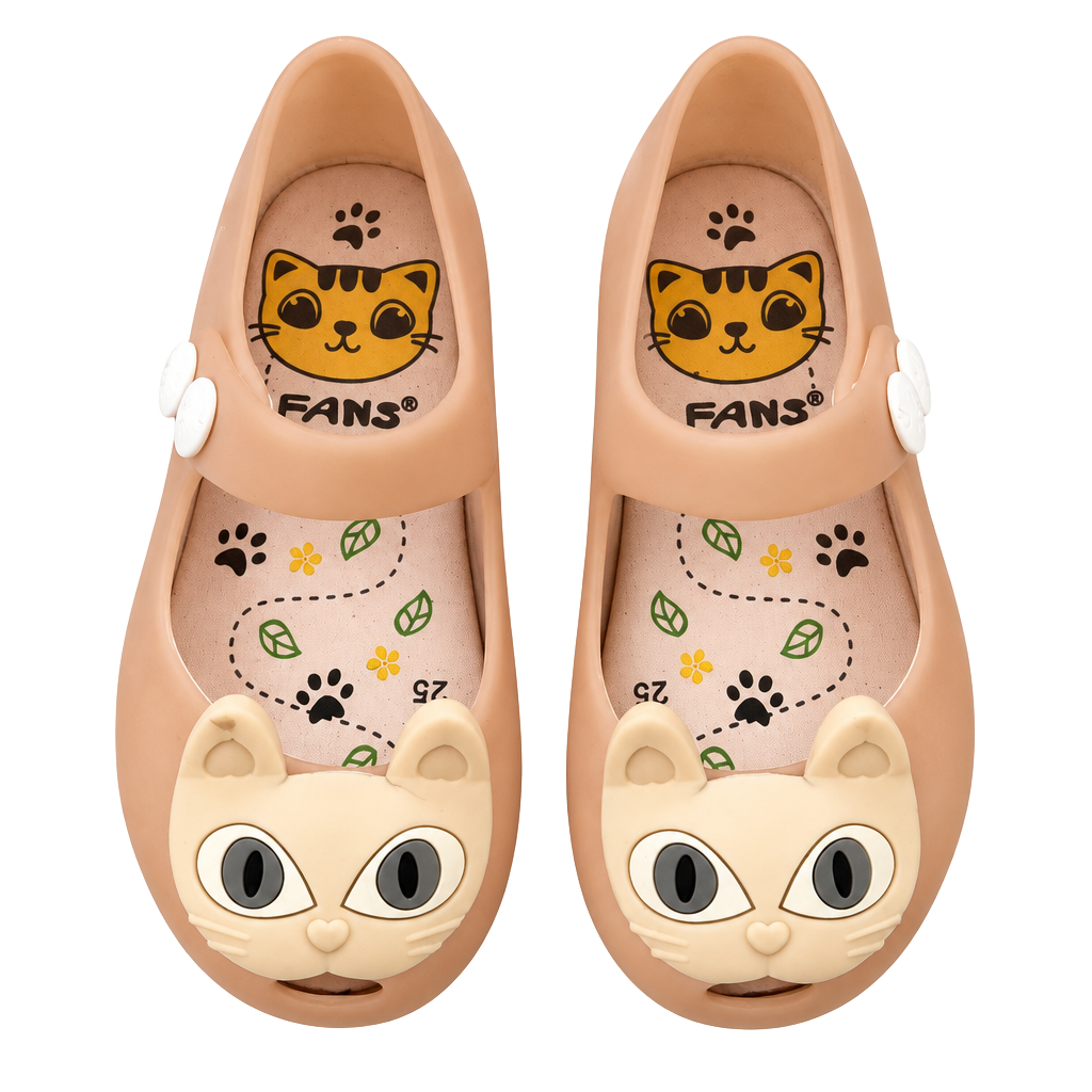 iFANS Cat Jelly Shoes Size 25 Peach 1