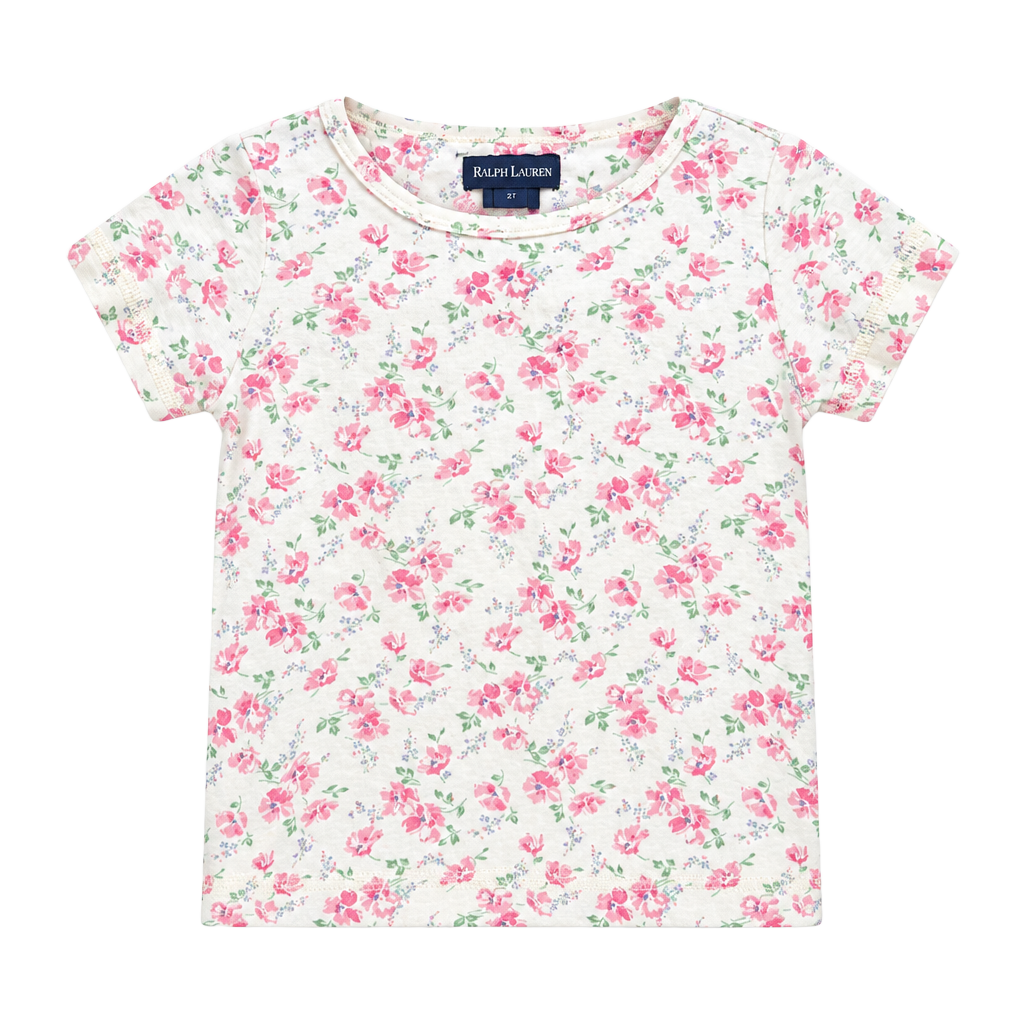Vintage Ralph Lauren Floral Cotton Short Sleeve Tee 1
