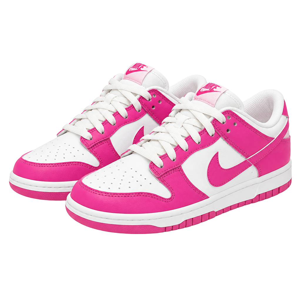 Nike Dunk Low GS Active Fuchsia/White/Pink,Sneakers Size 4.5Y or 6 W 1