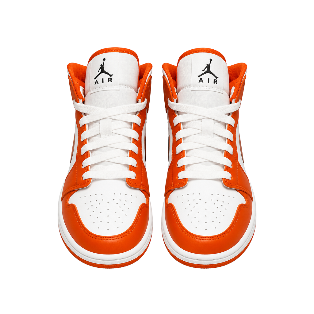 Nike Air Jordan 1 Retro Mid SE Electro Orange White size 6y or 7.5 w 1