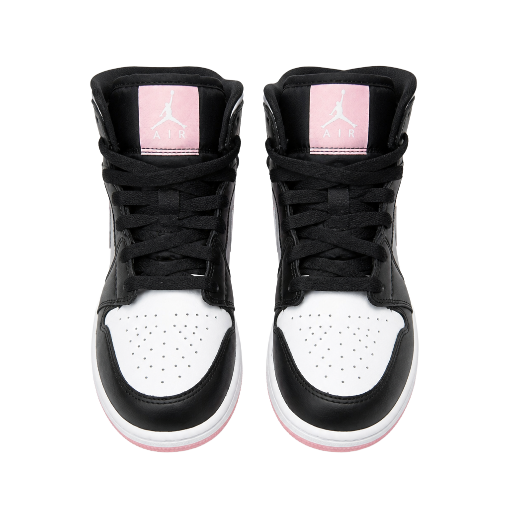 Nike Air Jordan 1 Mid Size 6.5y or 8 w White Black Light Arctic Pink 1