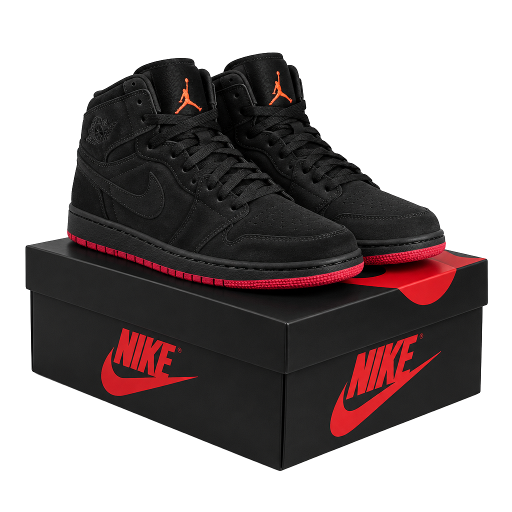 Jordan 1 Flight 3 Black/Orange/Pink Sneakers Size 9 Y or 10.5 W 1