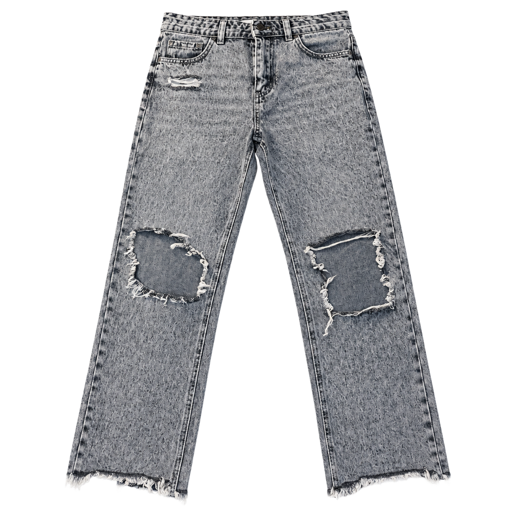 Vervet Blue Jeans T5124 Size 27 Acid Wash Distressed Raw Hem 1
