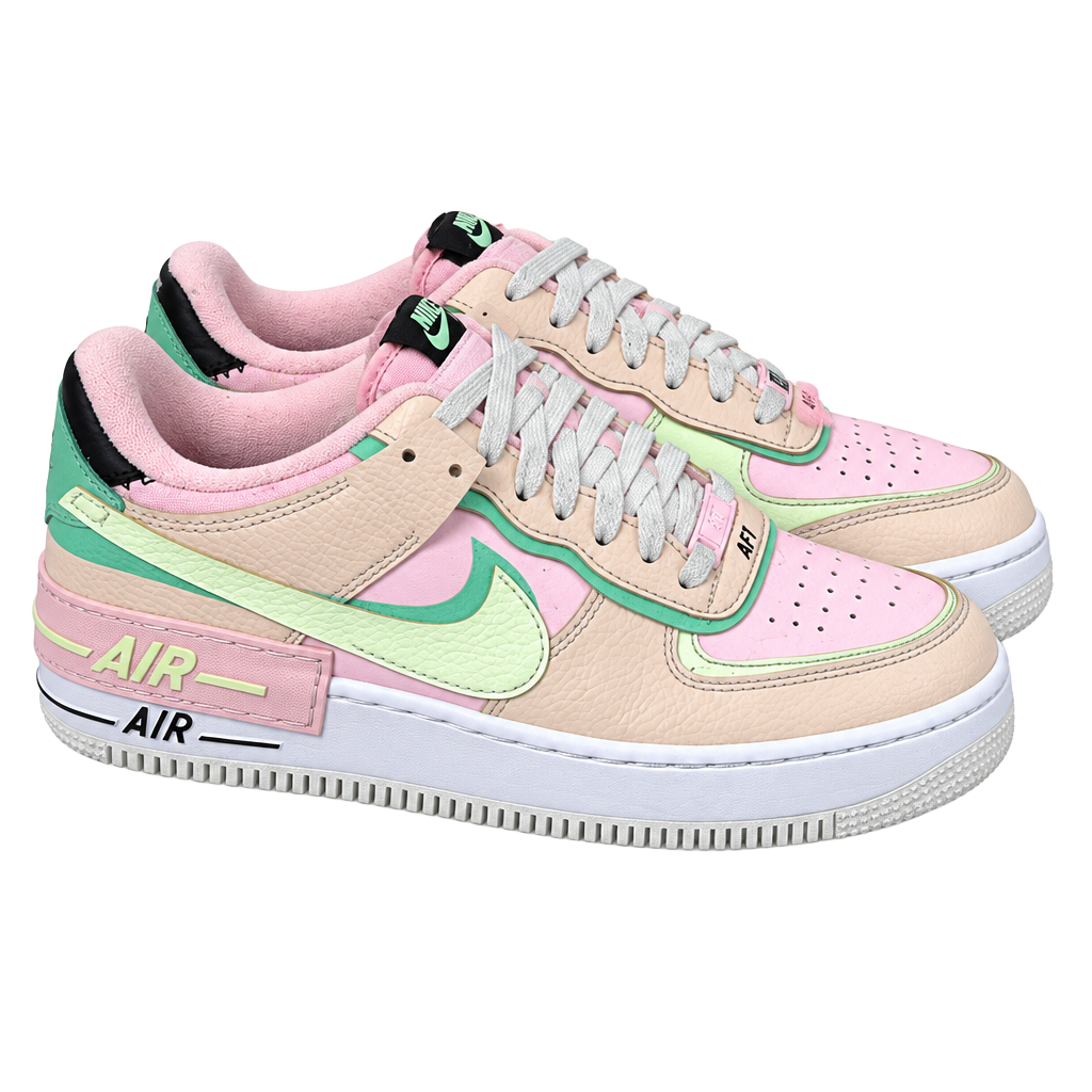 Nike Air Force 1 Shadow Sneakers Pink Green 1