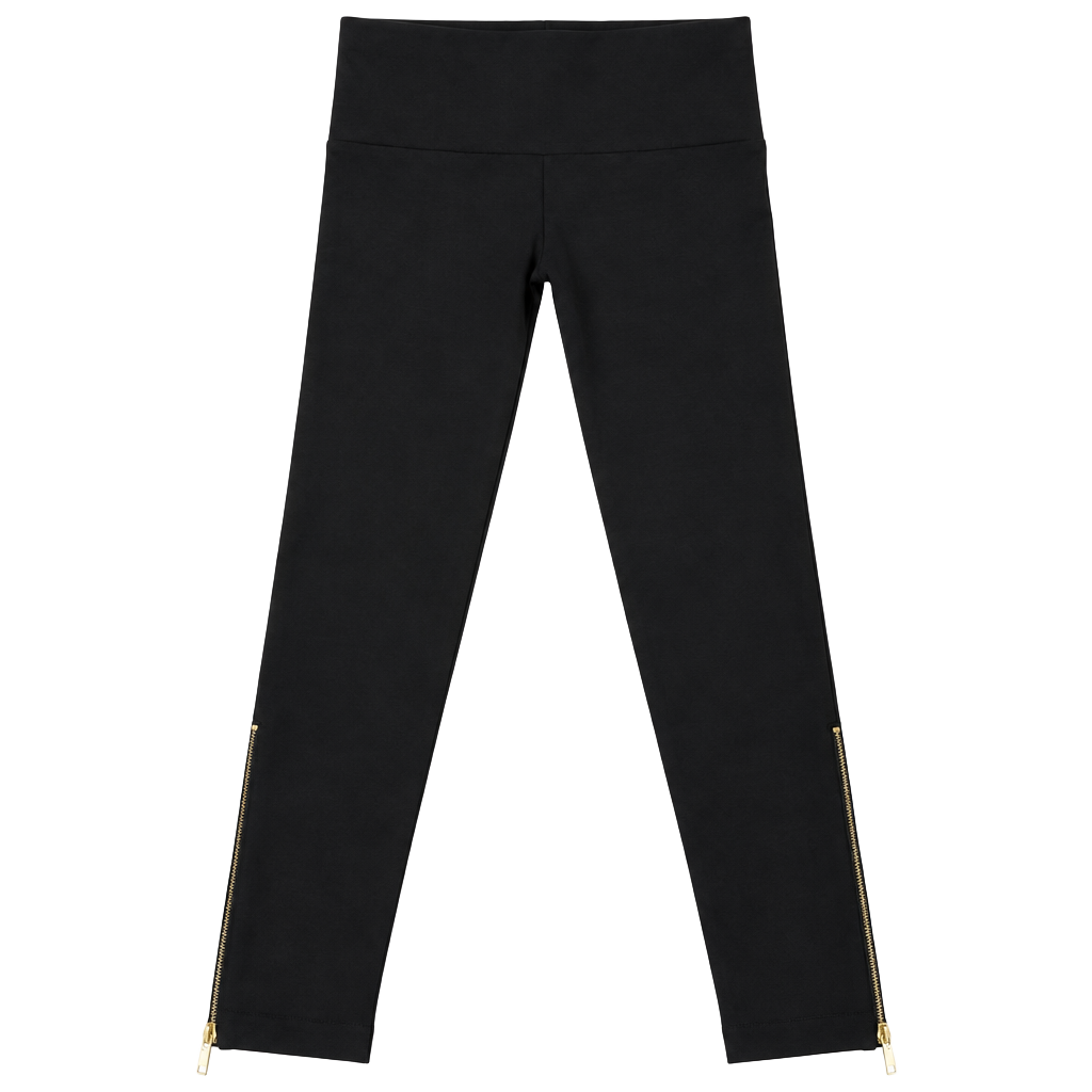 Spanx Leggings Size L/G/G Black Zip Ankle 1