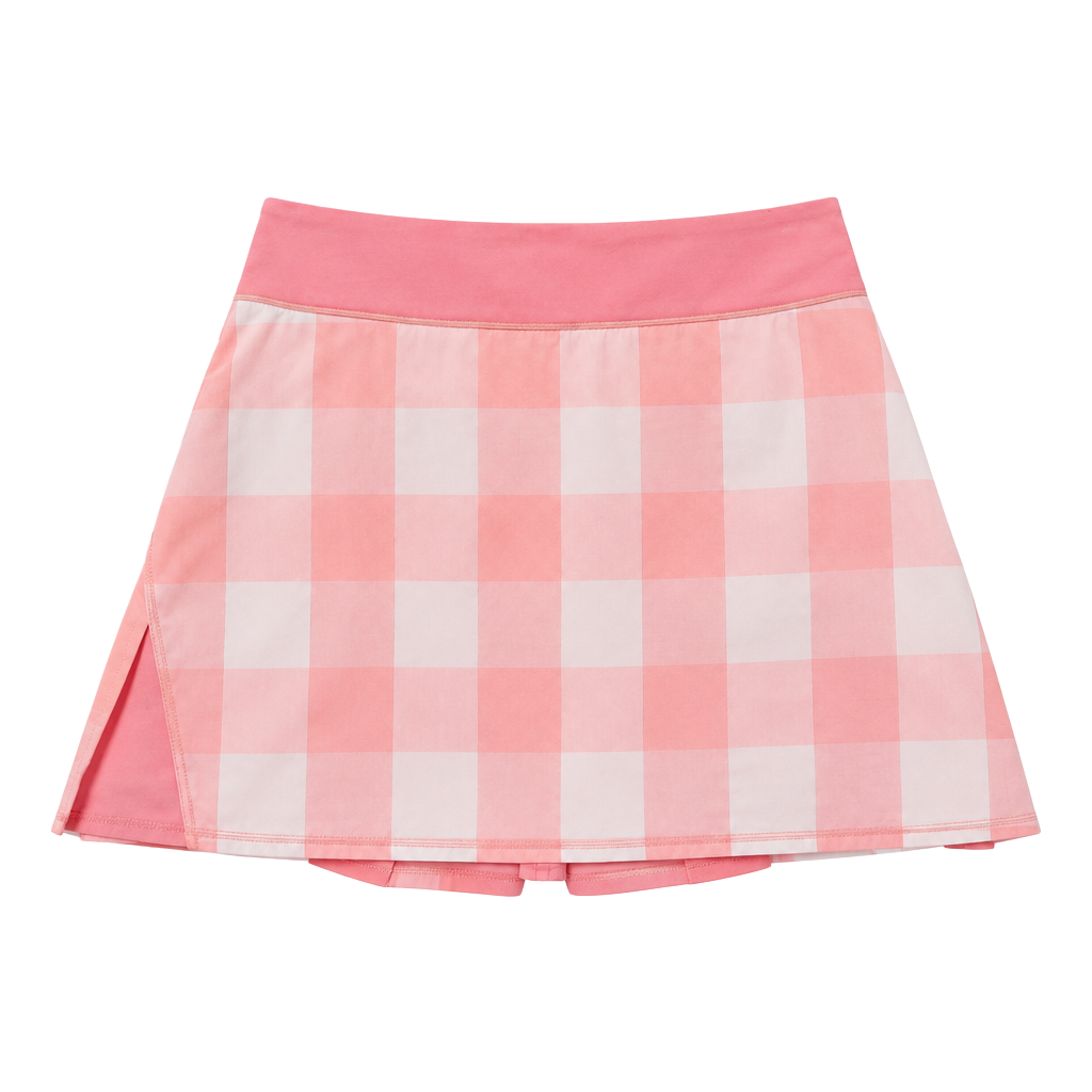 Lululemon Pace Setter Skirt Pink Plaid Skort 1