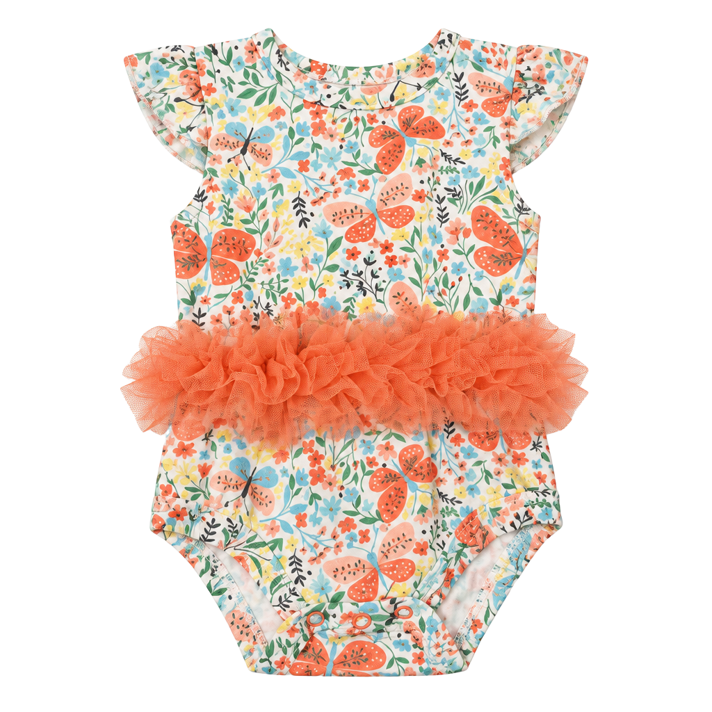 Baby Essentials Bodysuit Size 6M Floral 1