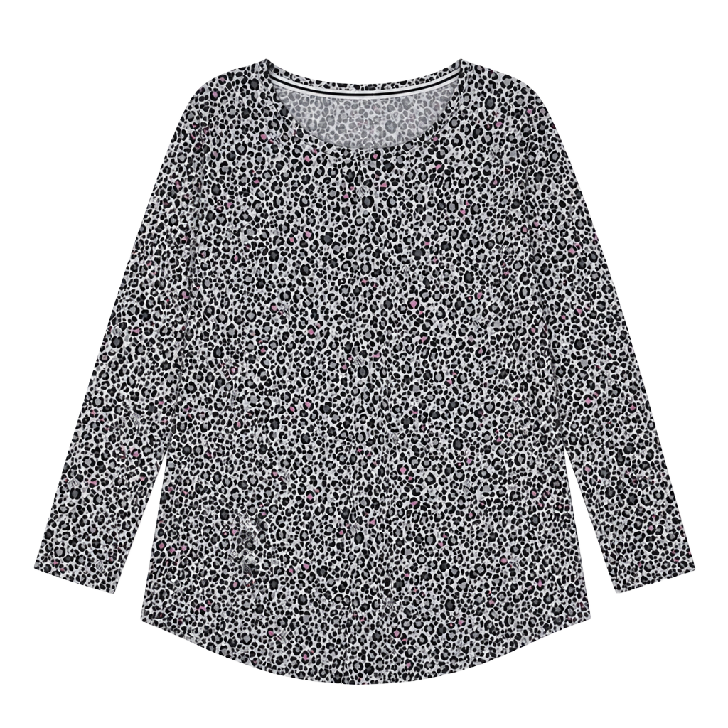 Victoria's Secret Leopard Print Long Sleeve Sleep Shirt Size M 1