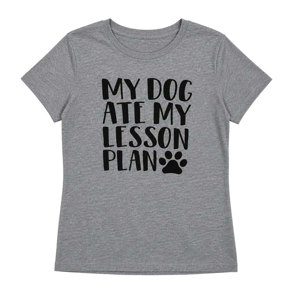 Smart Blanks My Dog Ate My Lesson Plan Graphic T-Shirt Size L 1