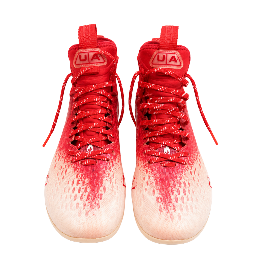 Under Armour Spotlight Lux MC 2.0 Football Cleats Red White 1