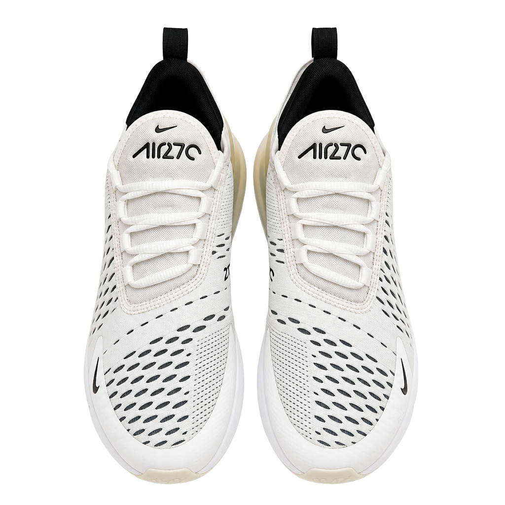 Nike Air Max 270 Size 7.5 White Black Casual Sneakers 1
