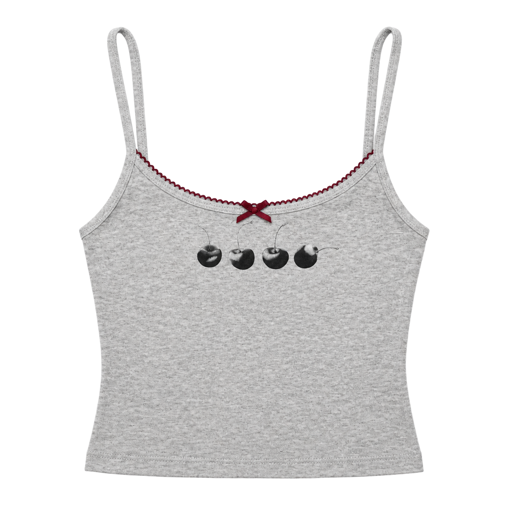Garage Gray Cherry Cami Tank Top Size M 1