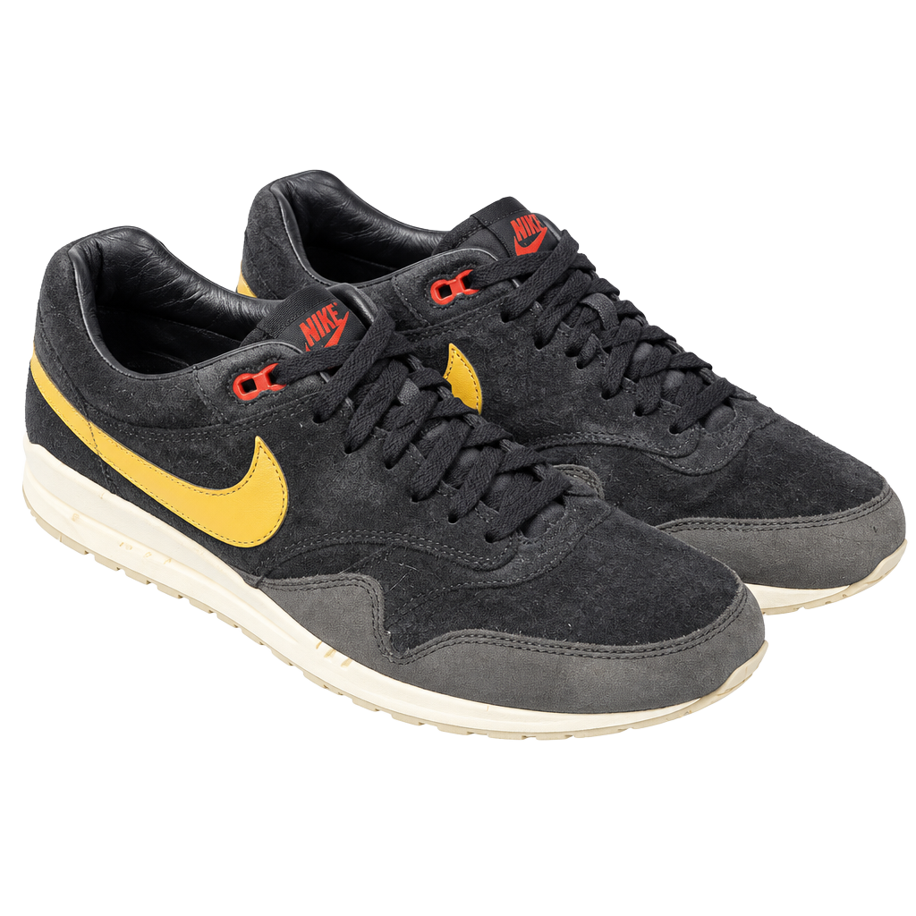 Nike Air Max 1 Size 12 Black Suede Sneakers 1