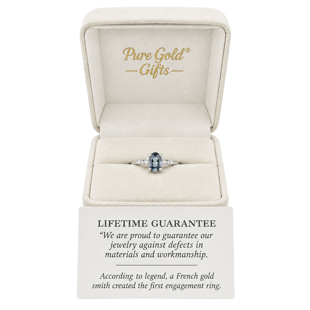 Coleman Black Hills Gold Mystic Topaz 10K White Gold Ring 1