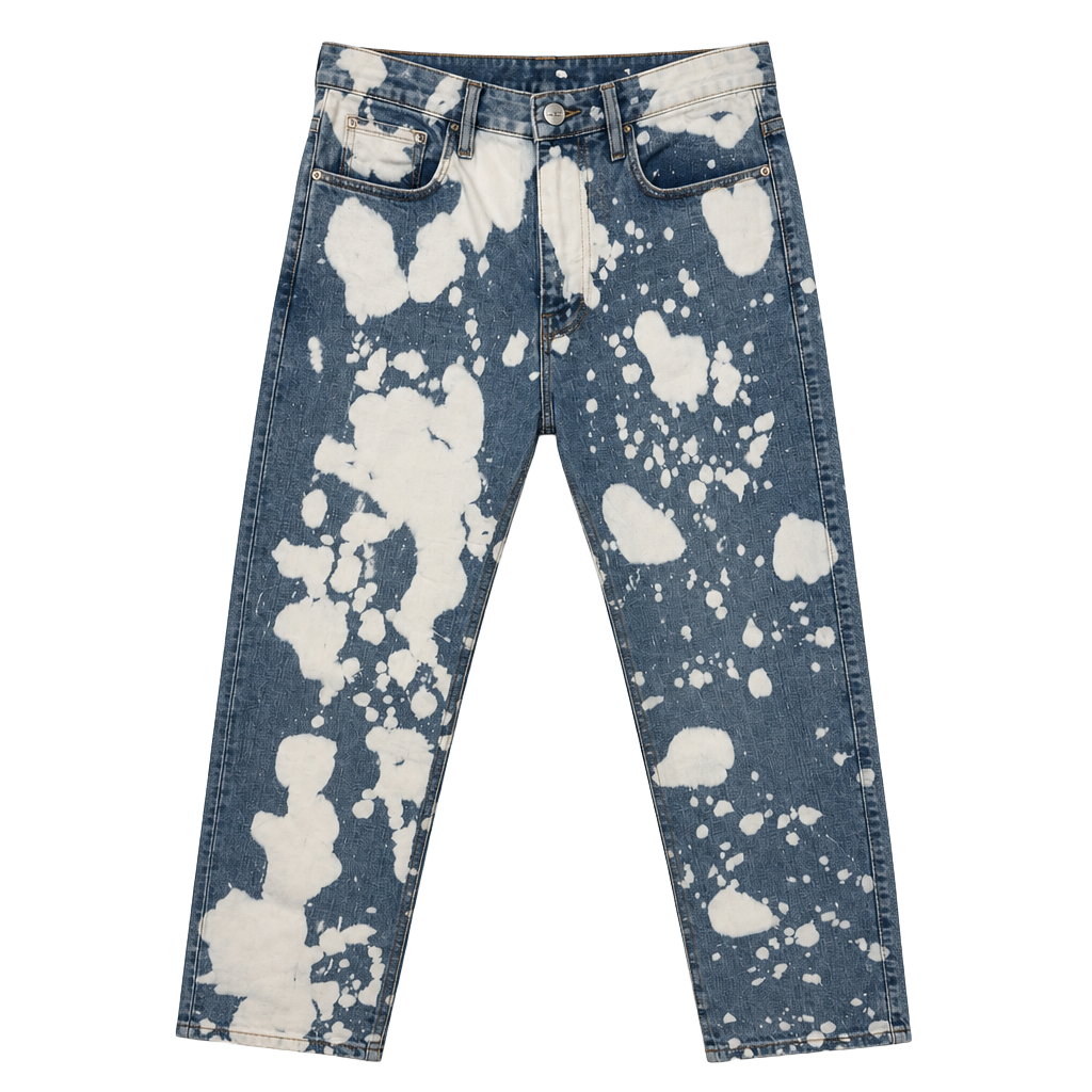 FRAME Le Sylvie Slender Straight Bleach Splatter Jeans Size 28 1