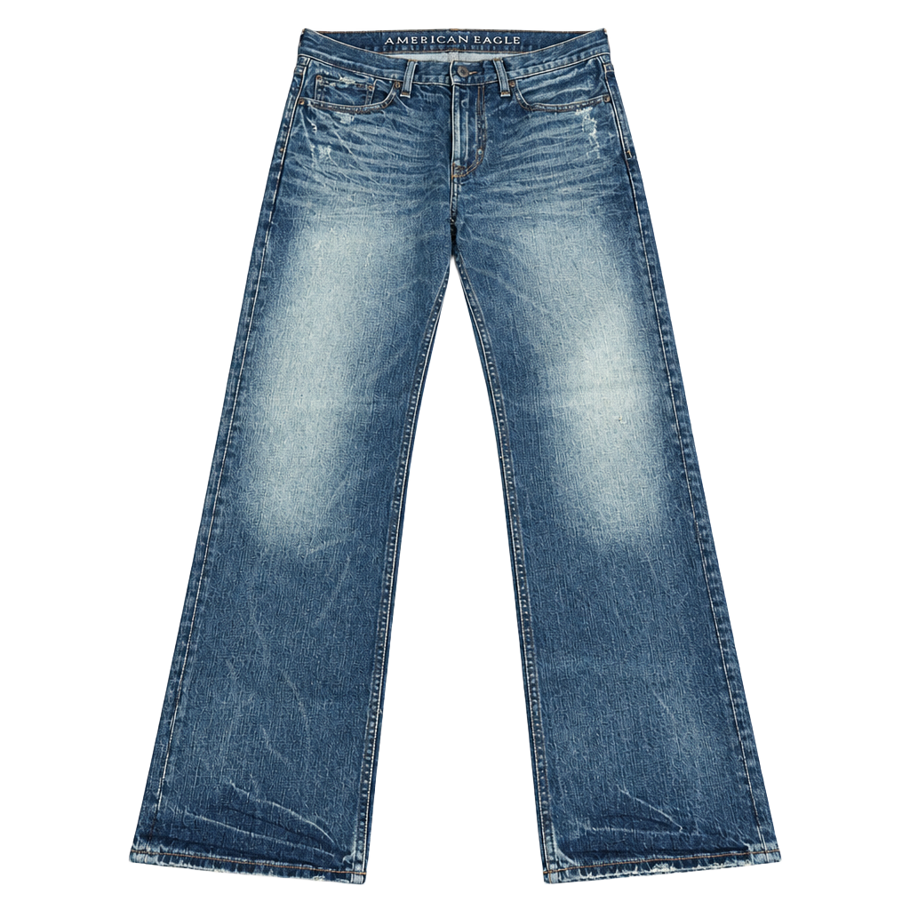 American Eagle Denim Jeans Blue Distressed Bootcut 1