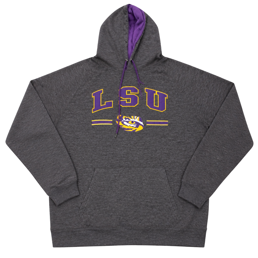 LSU Tigers Colosseum Charcoal Gray Hoodie Sweatshirt Size Medium 1