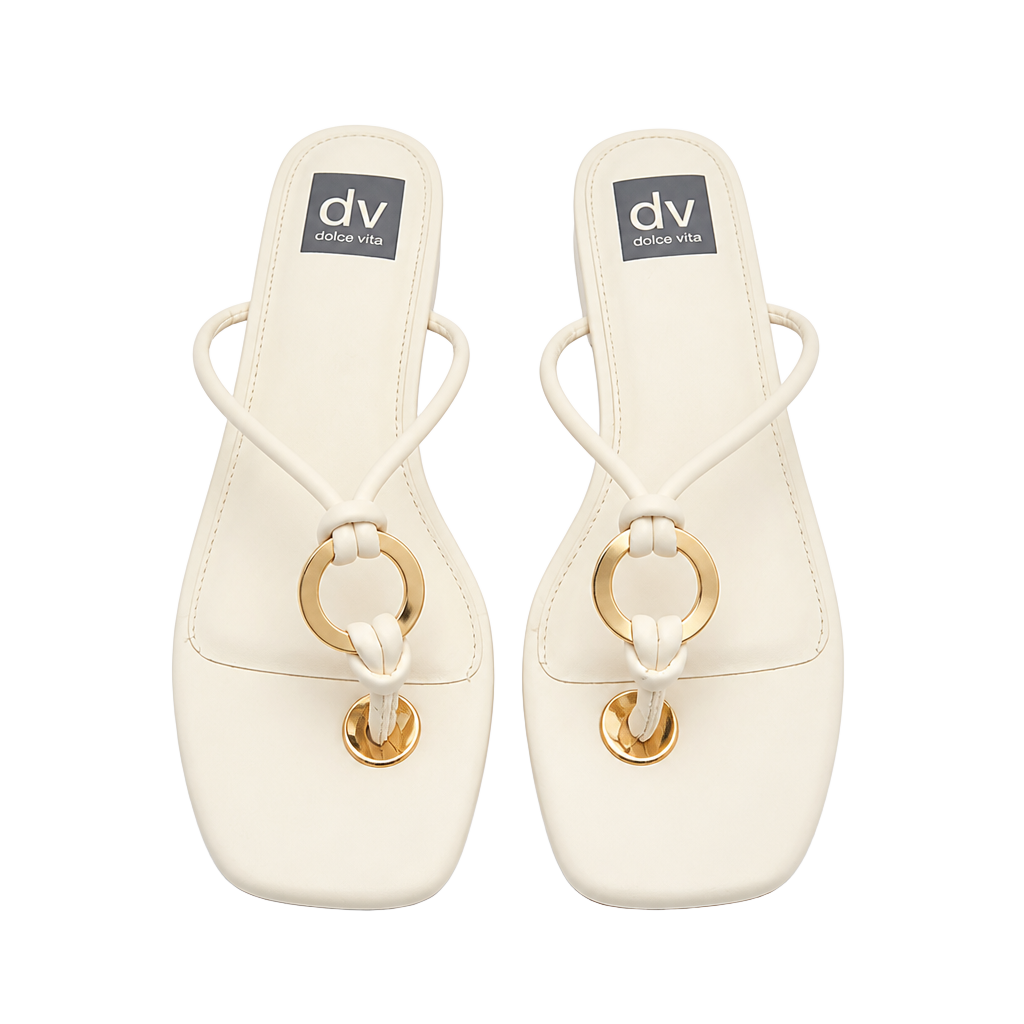DV Dolce Vita Naomie White Thong Sandals Size 8.5 1
