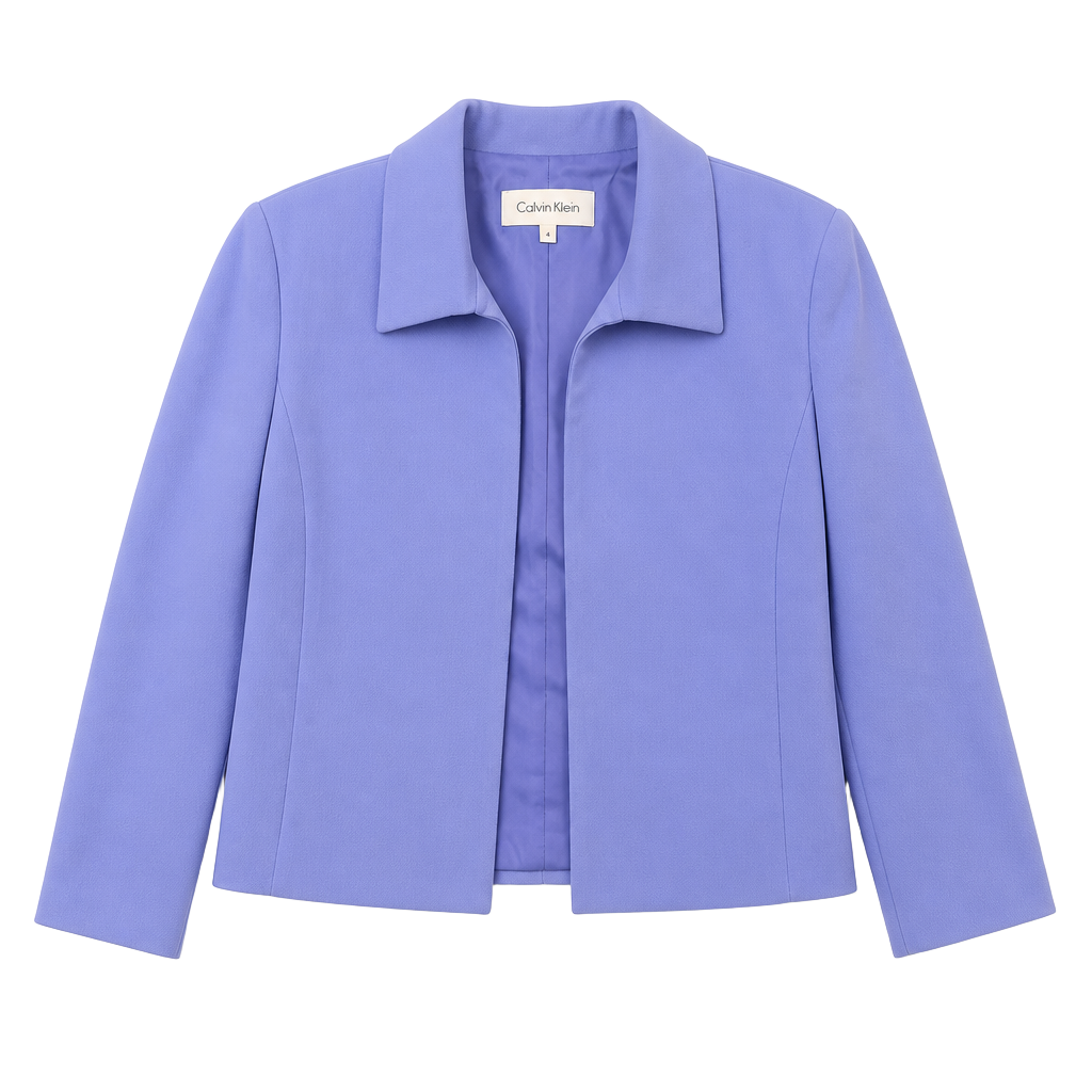 Calvin Klein Periwinkle Open Front Blazer Jacket 1