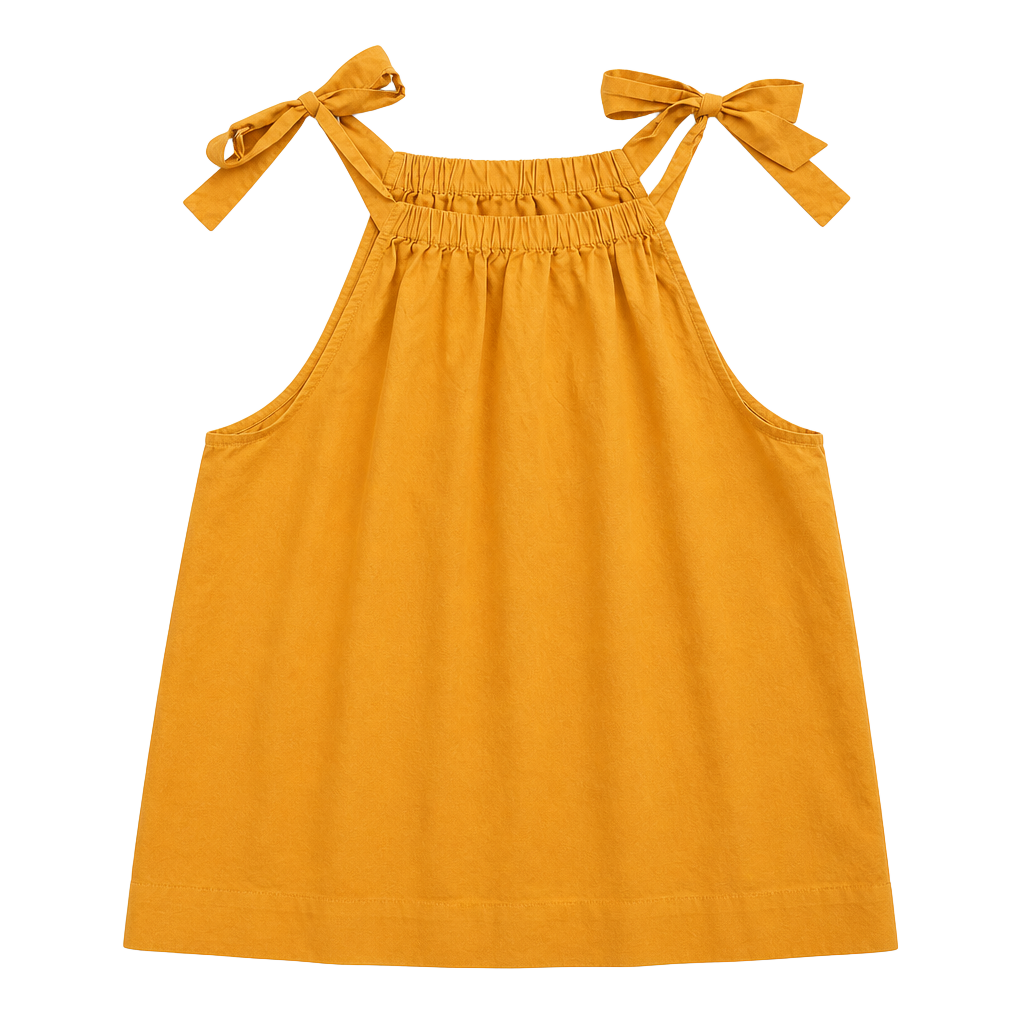 Who What Wear Mustard Yellow Tie-Shoulder Tank Top Size M 1
