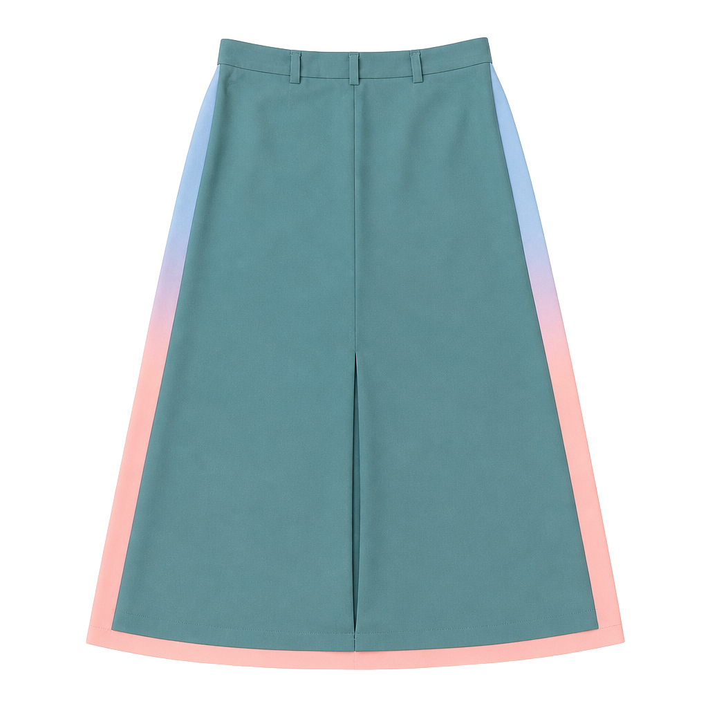 Vintage Campus Casuals of California Teal Midi Skirt 1