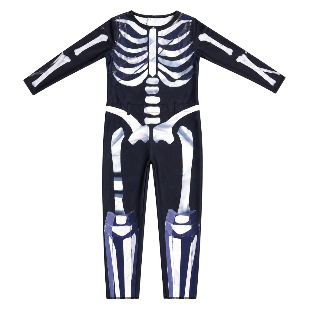 Fortnite Skull Trooper Costume Jumpsuit Size XL Skeleton Halloween 1