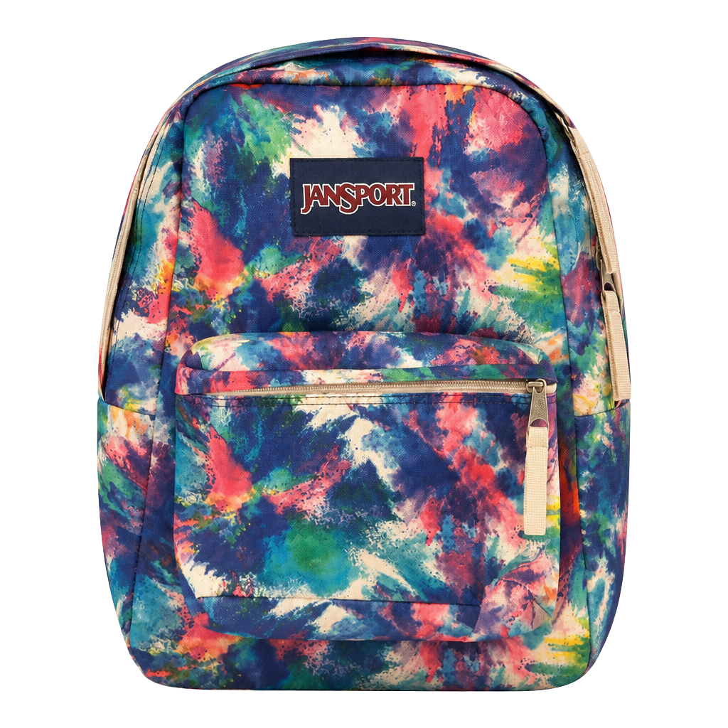 JanSport SuperBreak Backpack Multi Color Paint Splatter Tie Dye 1