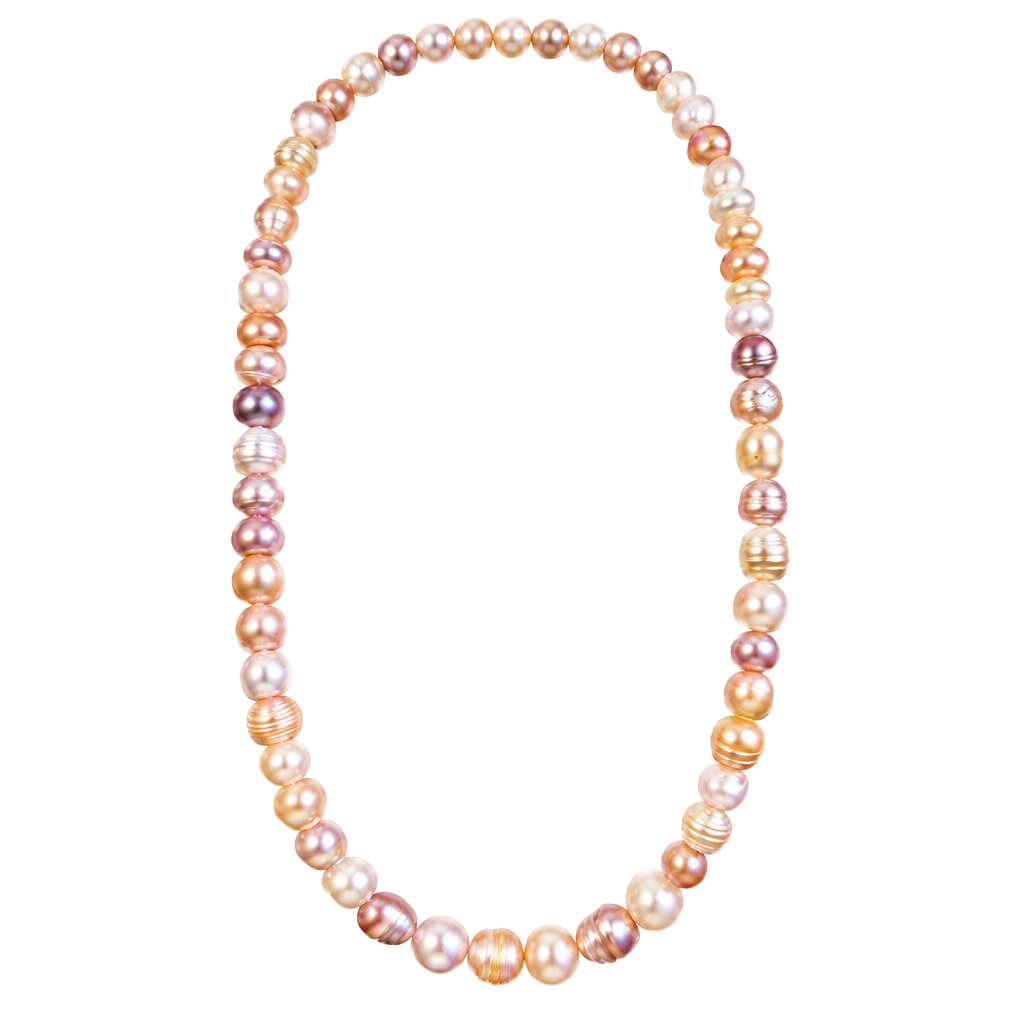 Baroque Freshwater Pearl Necklace 4-11mm | Candy Colors | 23” extension 1