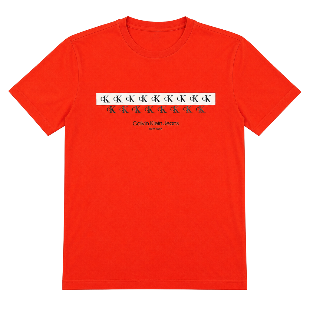 Calvin Klein Jeans Red Graphic Logo T-Shirt 1